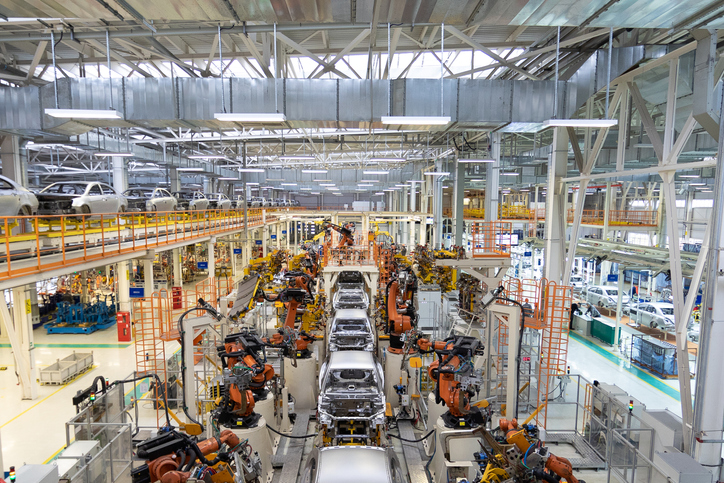 Autóipari gyártósori robotok